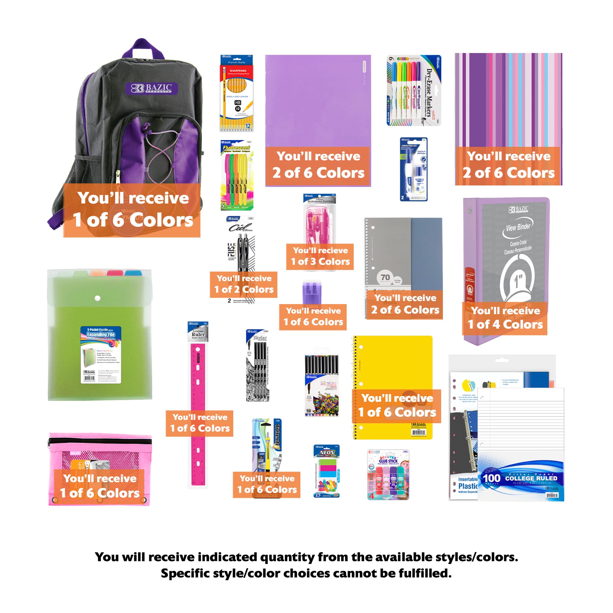 Back to School Kit, Grade 11, Girl, Max, US