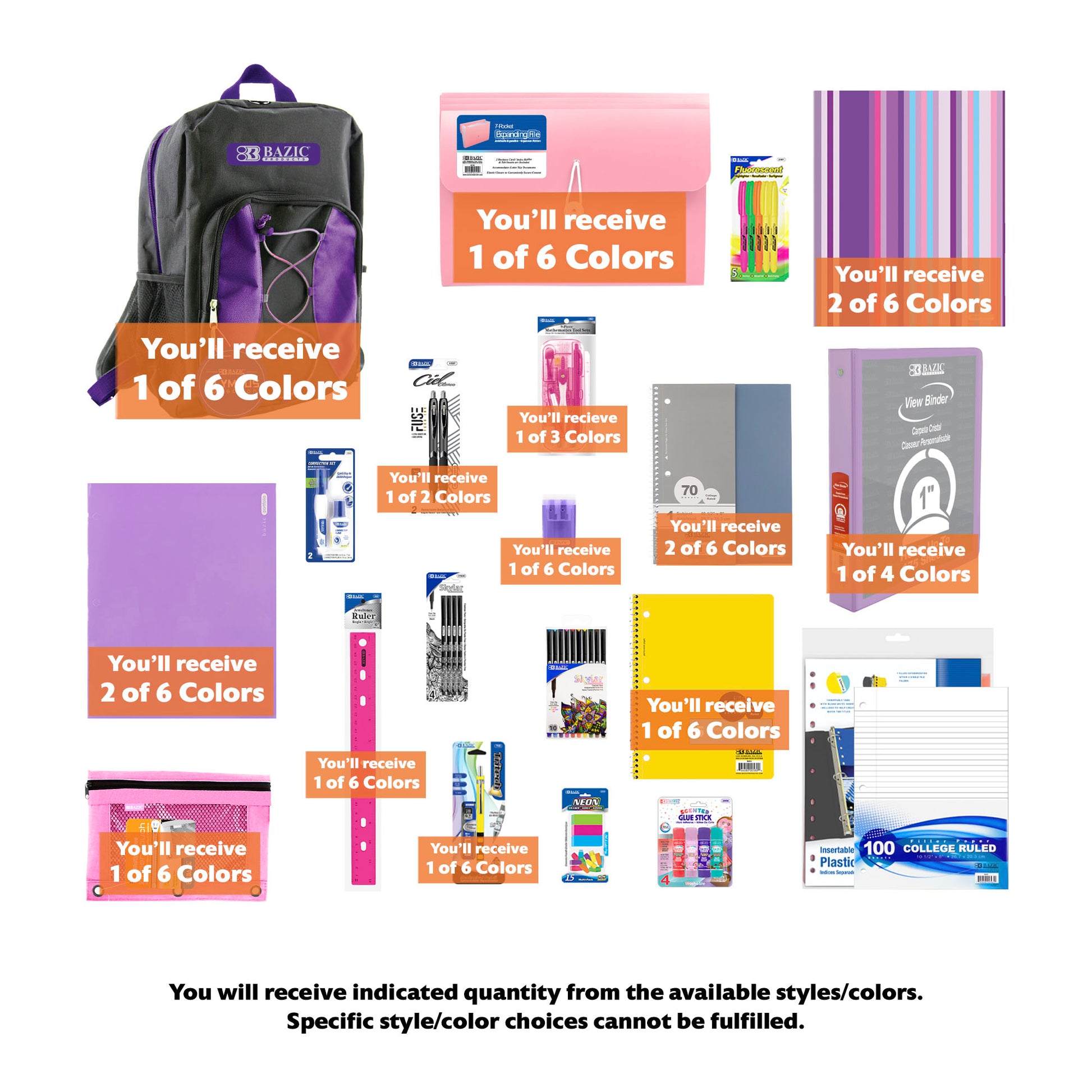 Back to School Kit, Grade 12, Girl, Max, US