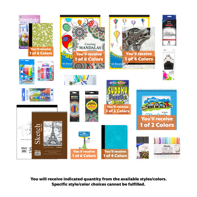 Teen and Adult Jumbo Coloring & Activity, Extended Kit, MAX, 22 items