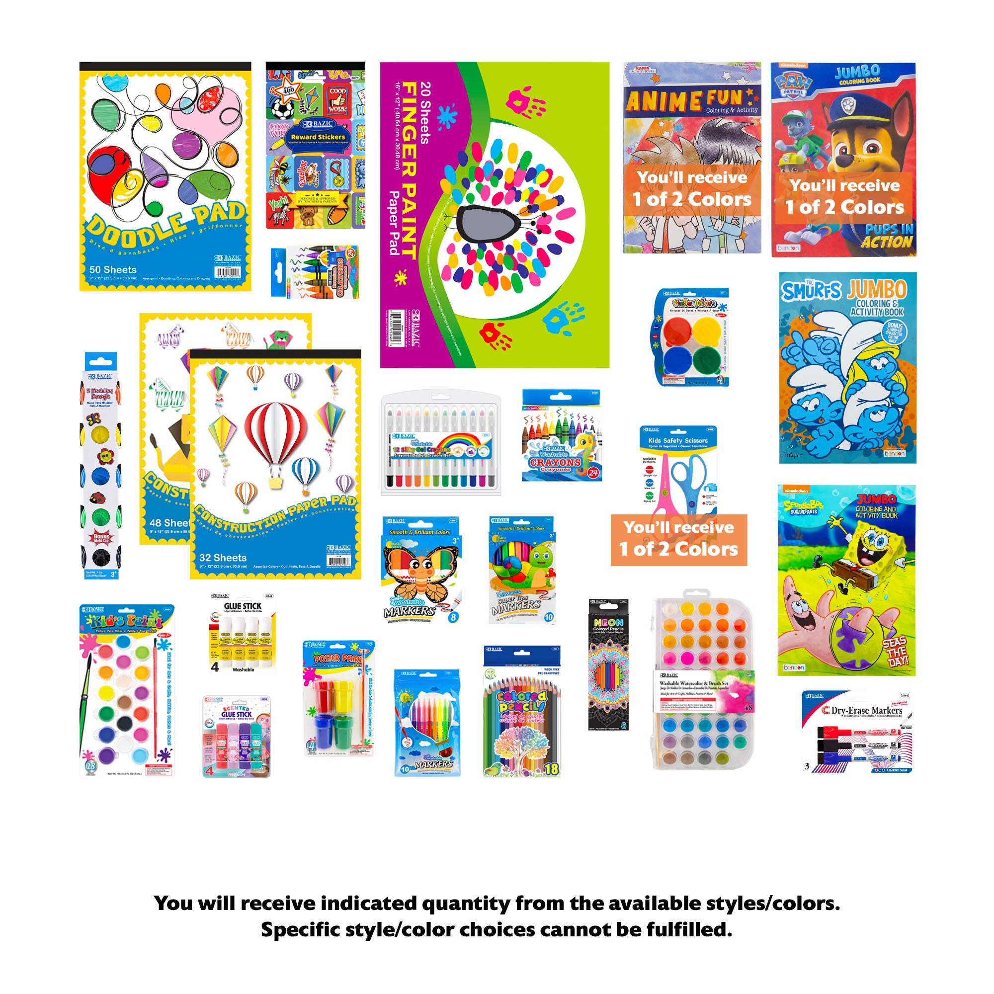 Kids Jumbo Coloring Activity Kit, Extended Kit, MAX, 26 items, Unisex