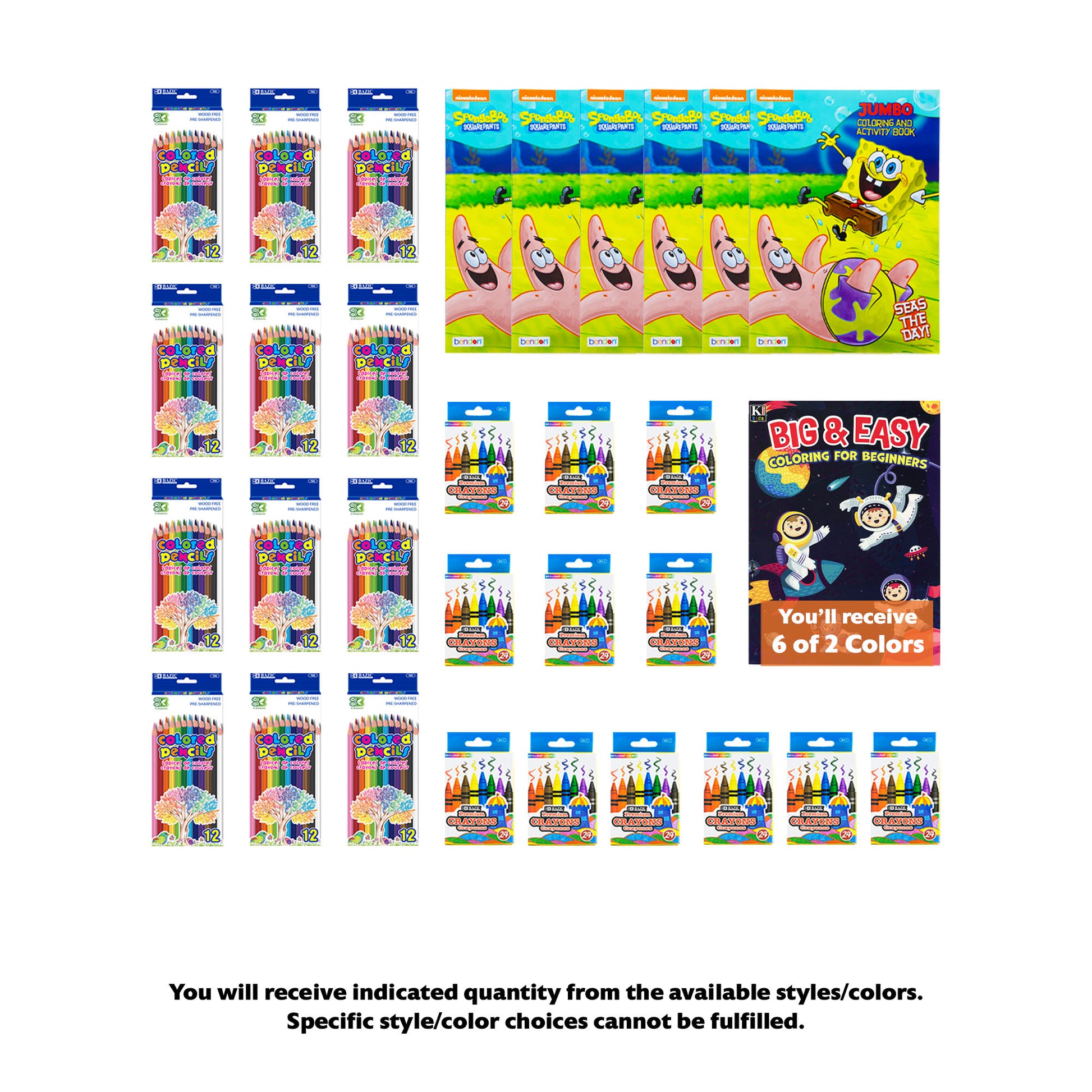 Group Actiity Kit for 12 Kids, Coloring Bundle, Unisex, 36 items, MAX