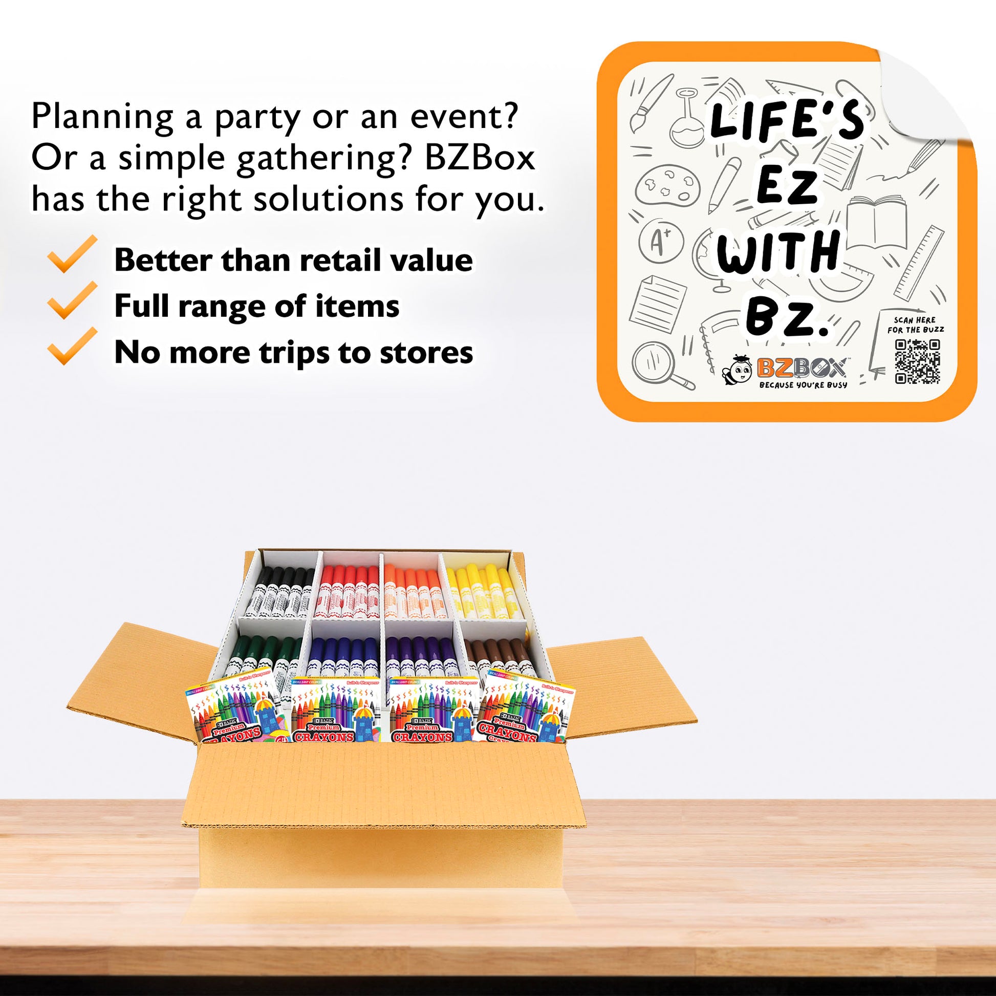 Washable Marker ClassPack, Group Activity 25 Students, 200 markers, Bonus Crayons - Event Kit, Max