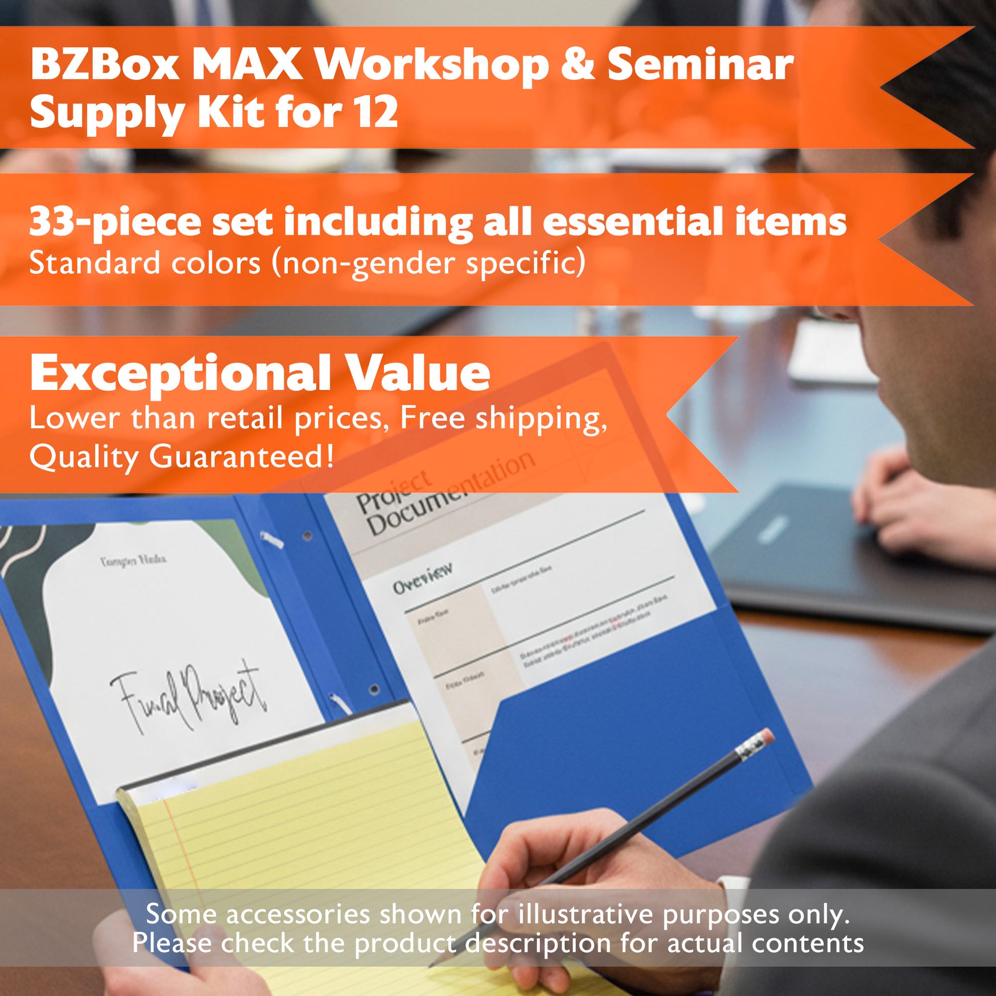 Workshop & Seminar Supply Kit for 12, 33 items, MAX