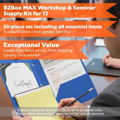 Workshop & Seminar Supply Kit for 12, 33 items, MAX