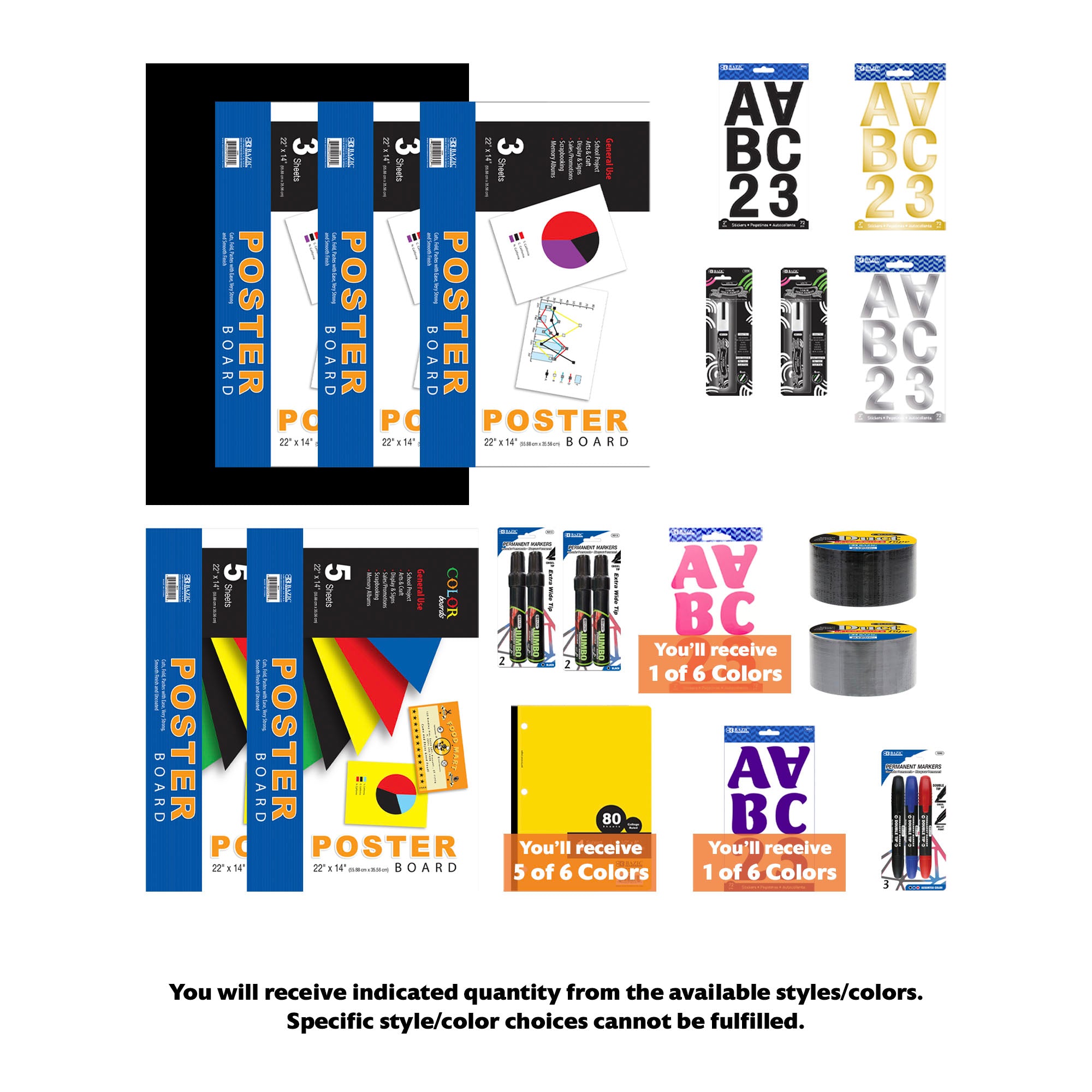 Fans and Supporters Signage Kit, 24 Items, Max