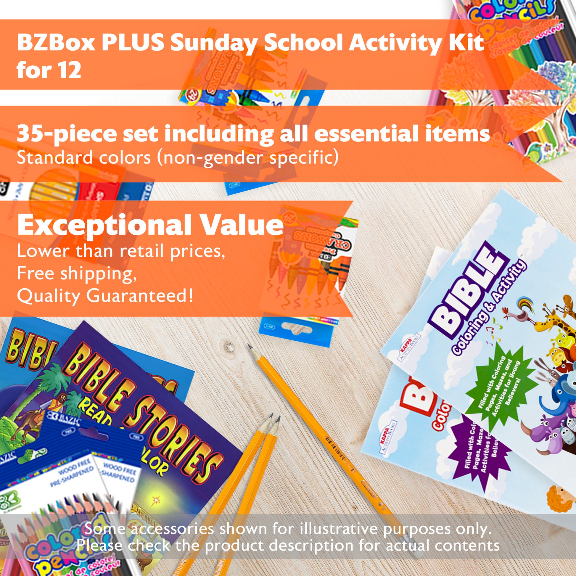 Sunday School Activity Kit for 12, 38 items, MAX