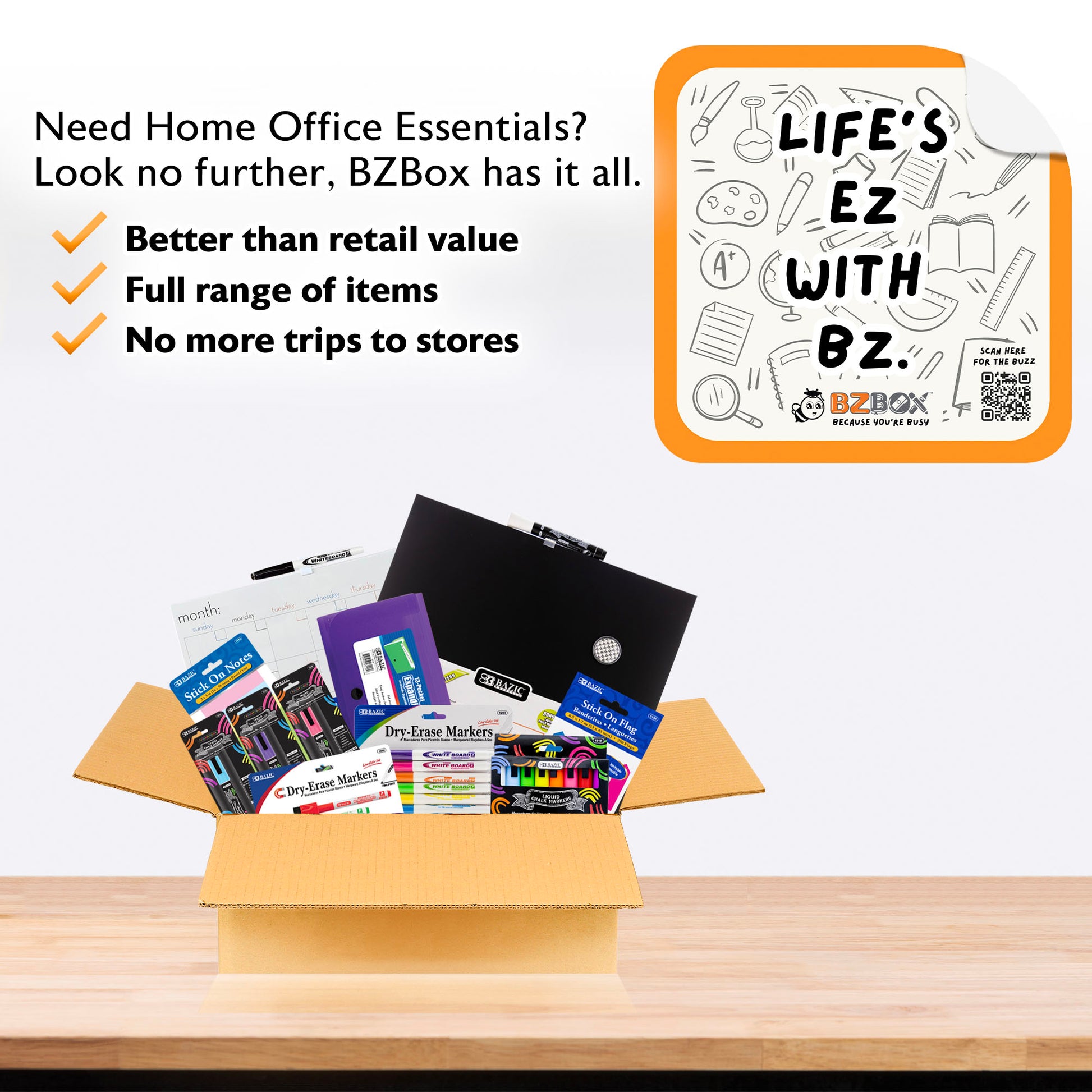 Home Dry Erase and Chalk Board Set 14"x14", 2 Boards with Markers, Max