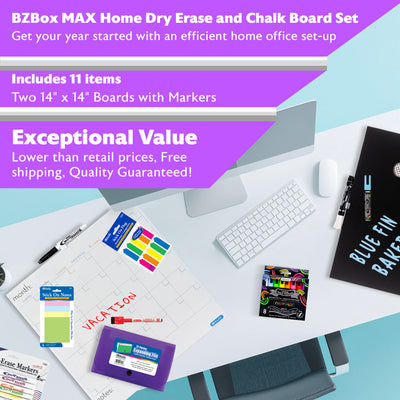 Home Dry Erase and Chalk Board Set 14