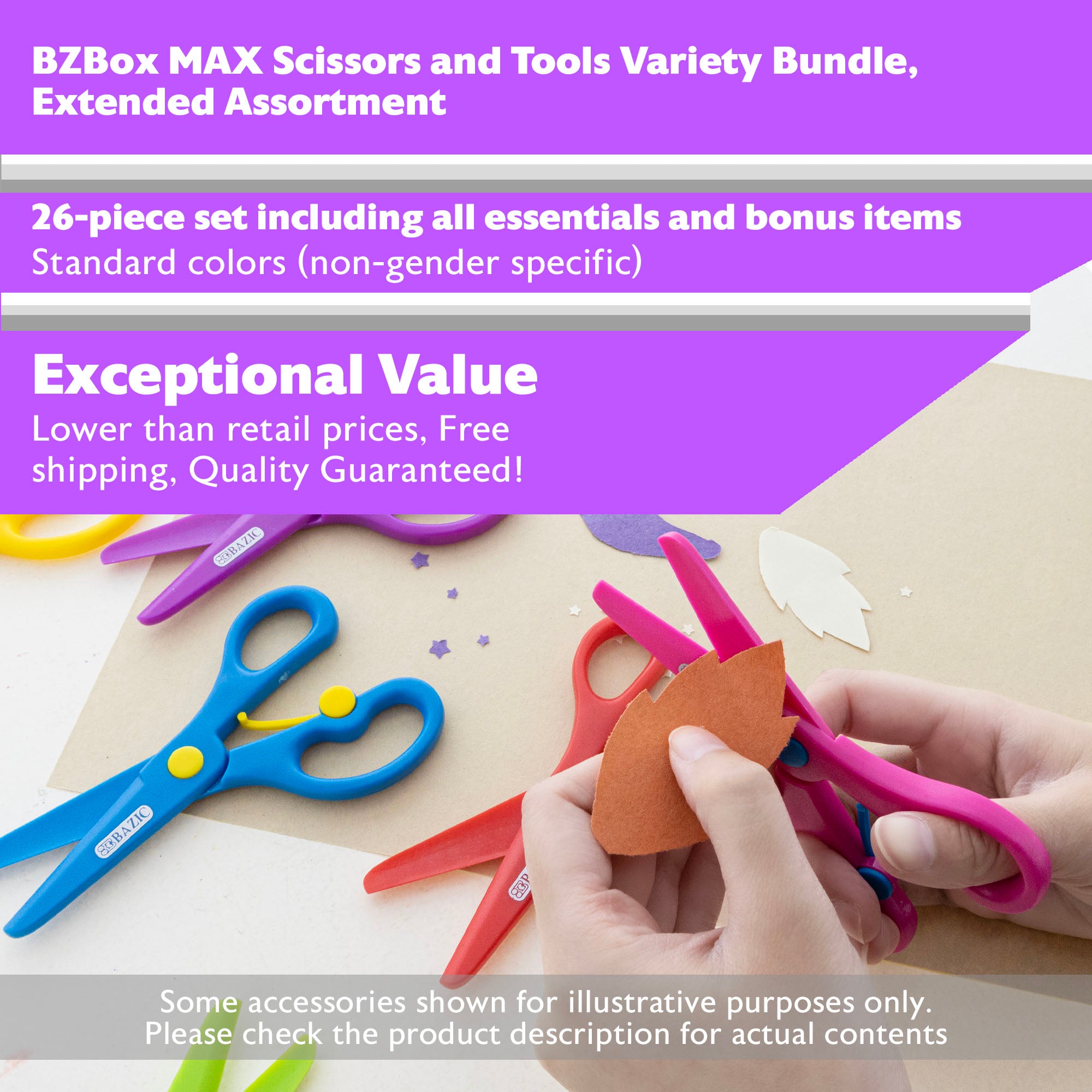 Scissors and Tools Variety Bundle, Extended Assortment, 26 items, MAX