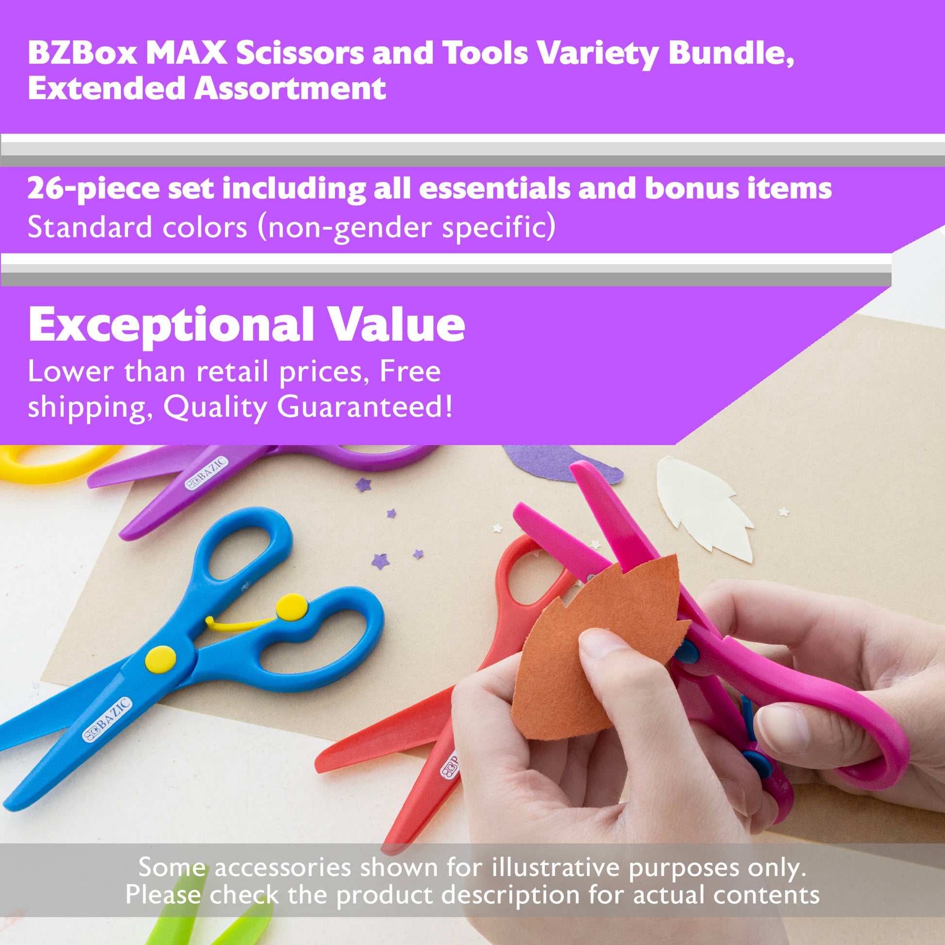 Scissors and Tools Variety Bundle, Extended Assortment, 26 items, MAX
