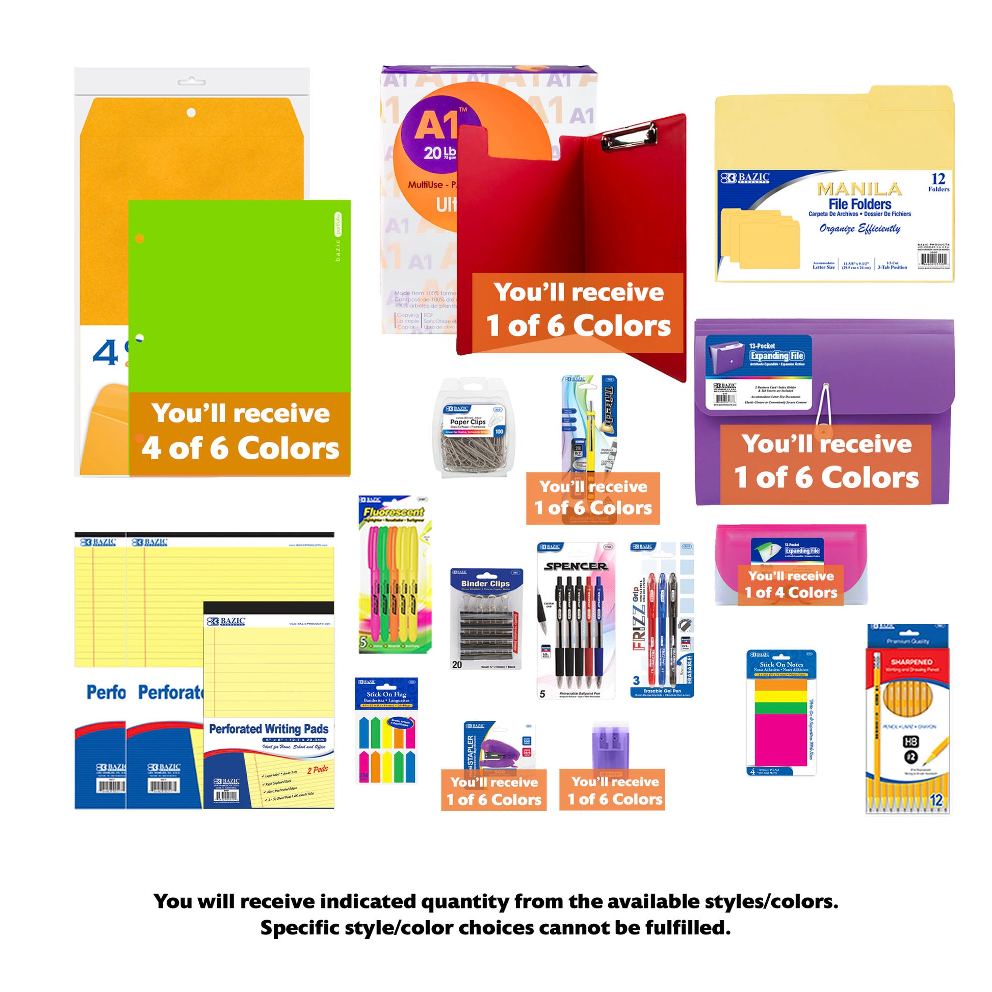 Tax Preparation Stationery Kit, Extended Assortment, 24 items, MAX
