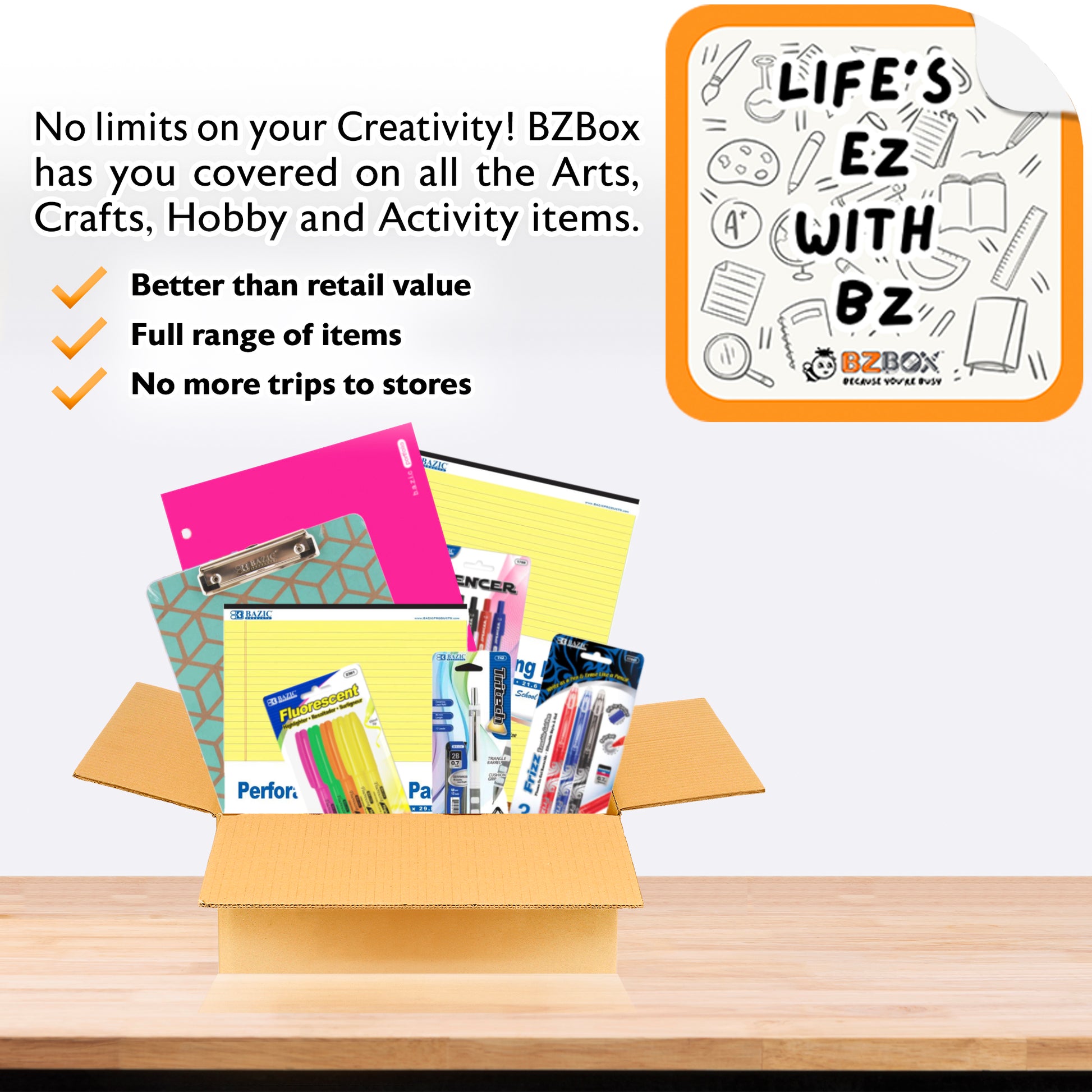 Storage Clipboard and Accessories Kit, 26 items, MAX