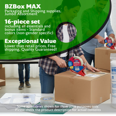 Packaging and Shipping supplies, Jumbo Assortment, 16 items, MAX