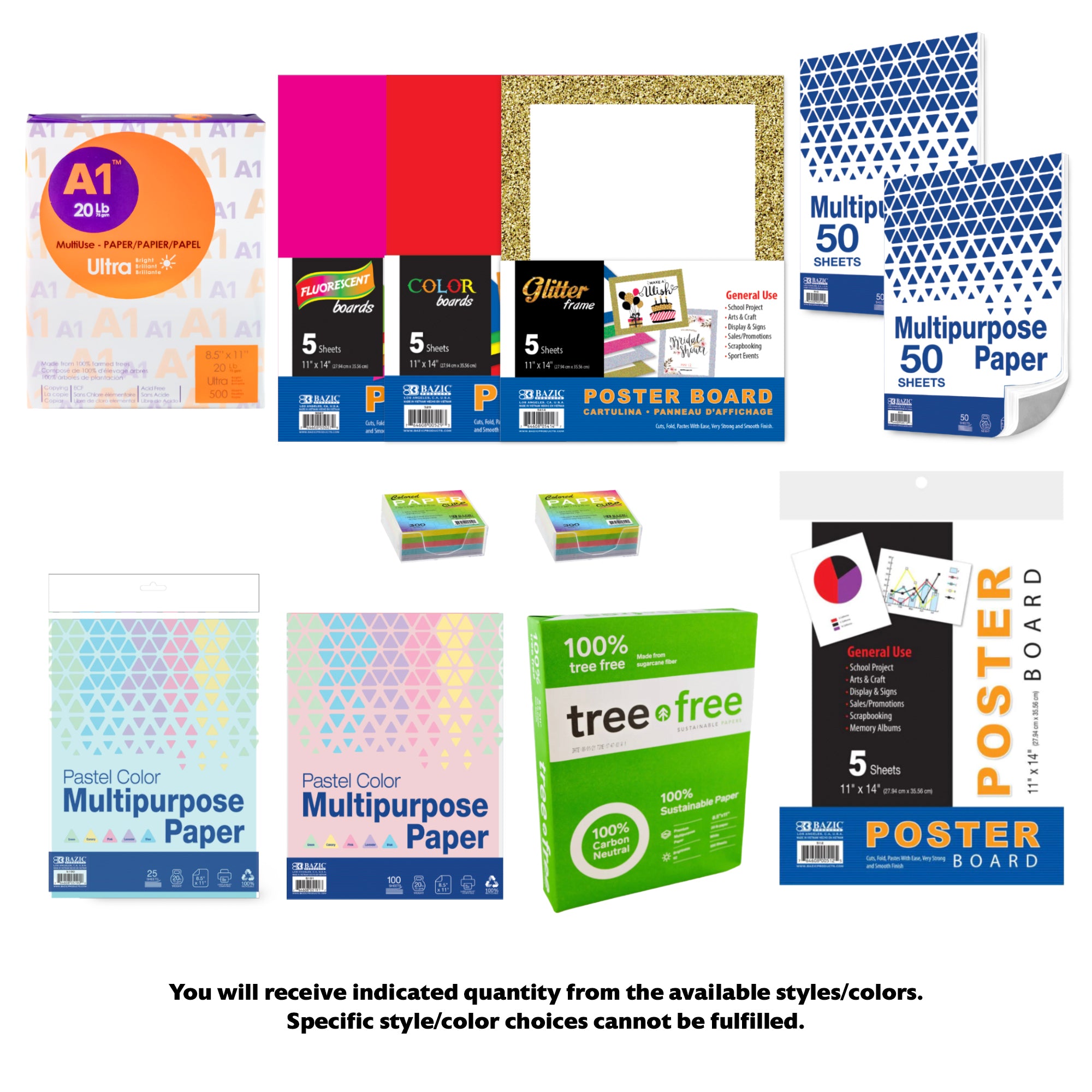 Copy Paper and Specialty Paper Bundle, 12 Items, MAX