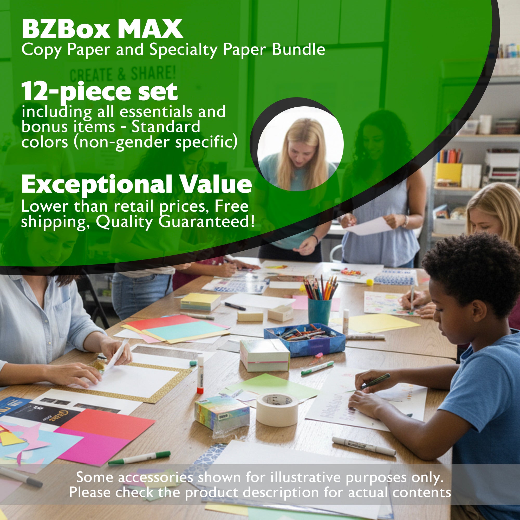 Copy Paper and Specialty Paper Bundle, 12 Items, MAX
