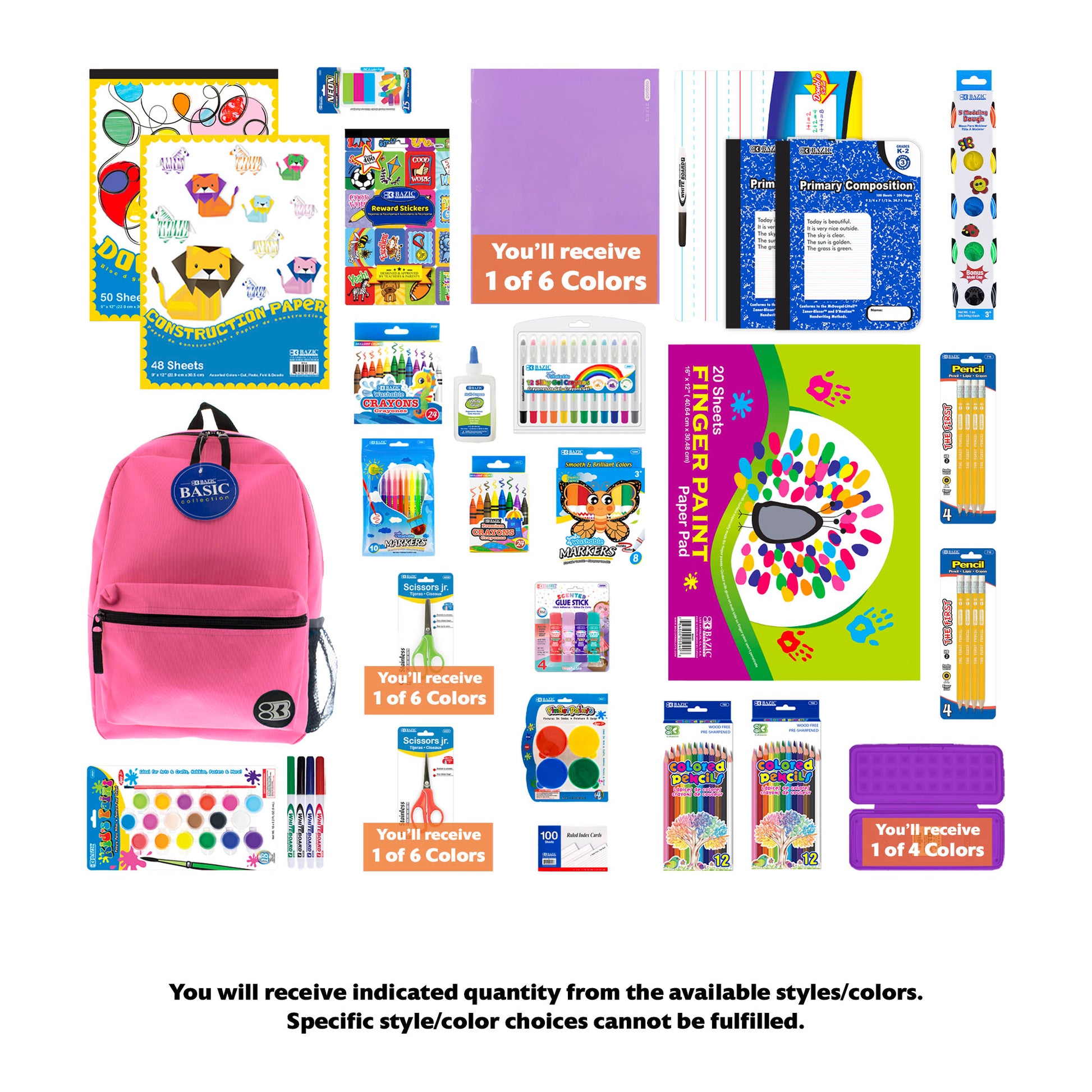 Back to School Kit, Kindergarten, Girl, Max, US - BZBox