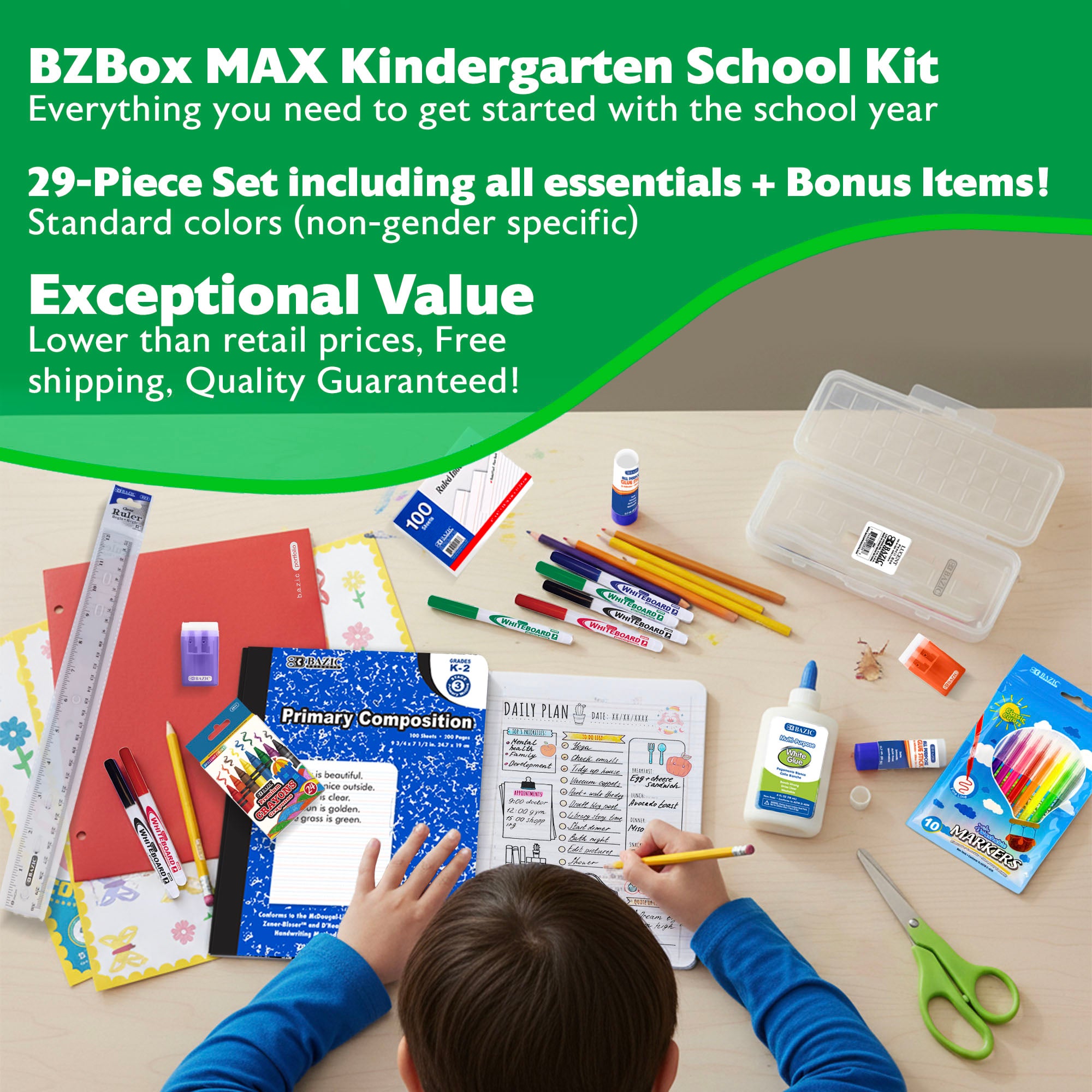 Back to School Kit, Kindergarten, Std, Max, US