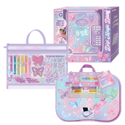 Giftable, Digi Magic Diary, Lap Desk, and Glitter Art Kit, Tie-De Butterfly Theme, 3 items, MAX