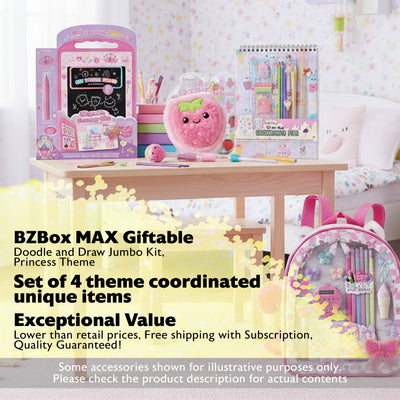 Giftable, Doodle and Draw Jumbo Kit,  Princess Theme, 4 Items,  MAX