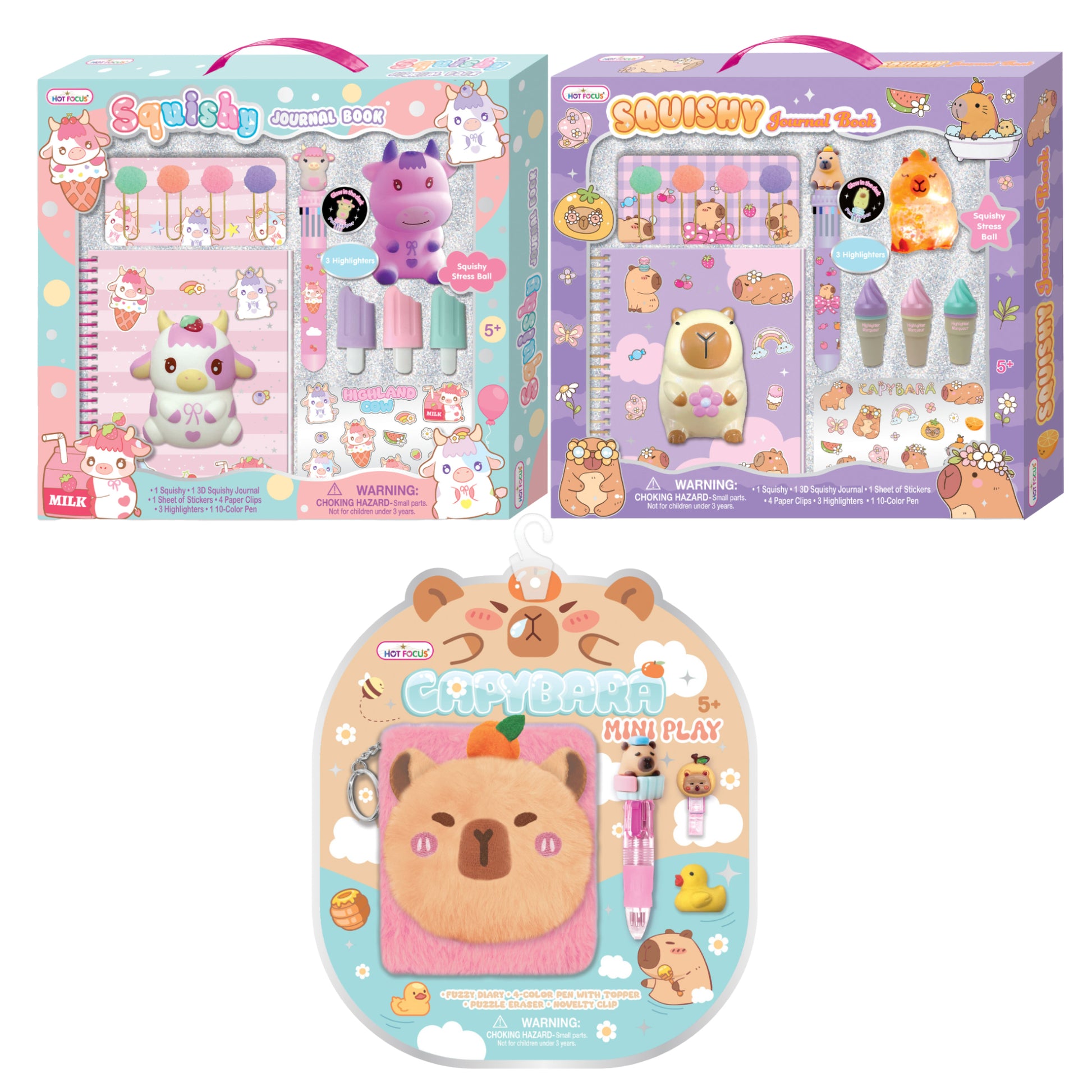 Seasonal Journal Set, Squishy Animal Theme, 3 items, MAX