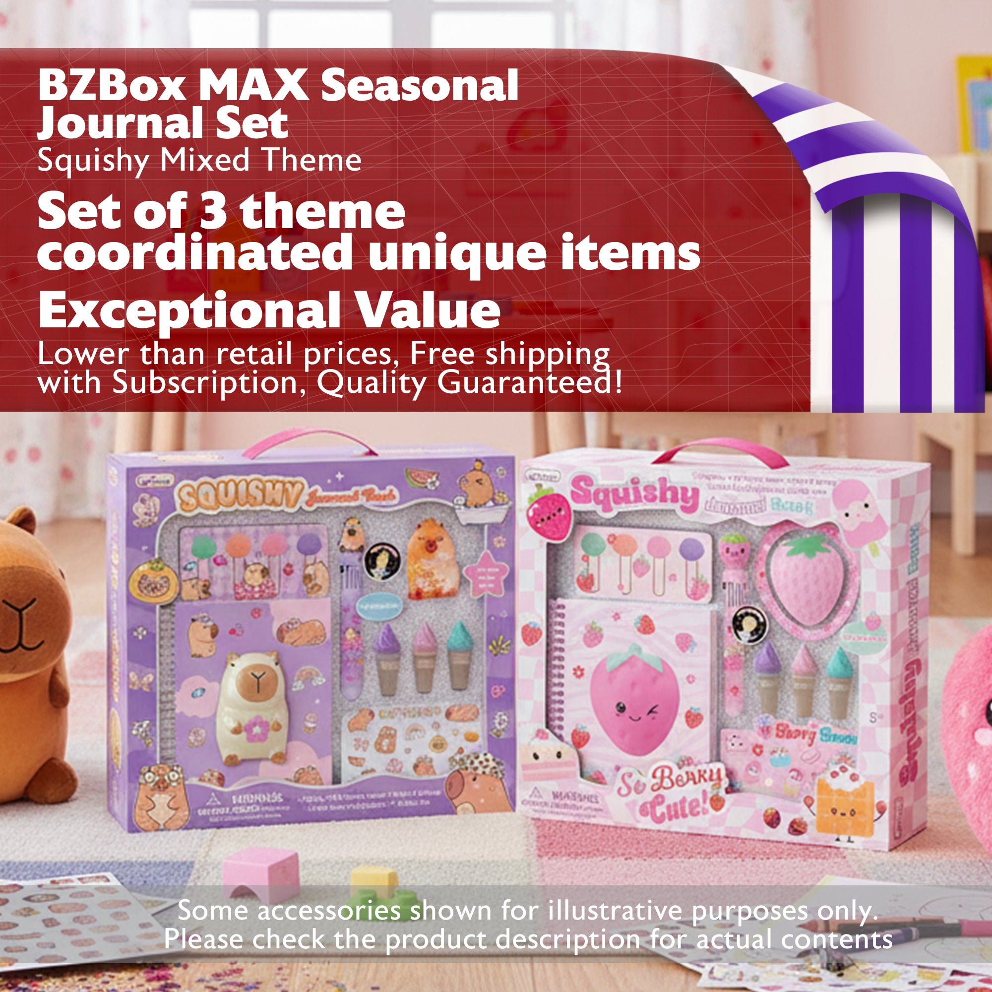 Seasonal Journal Set, Squishy Mixed Theme, 3 items, MAX