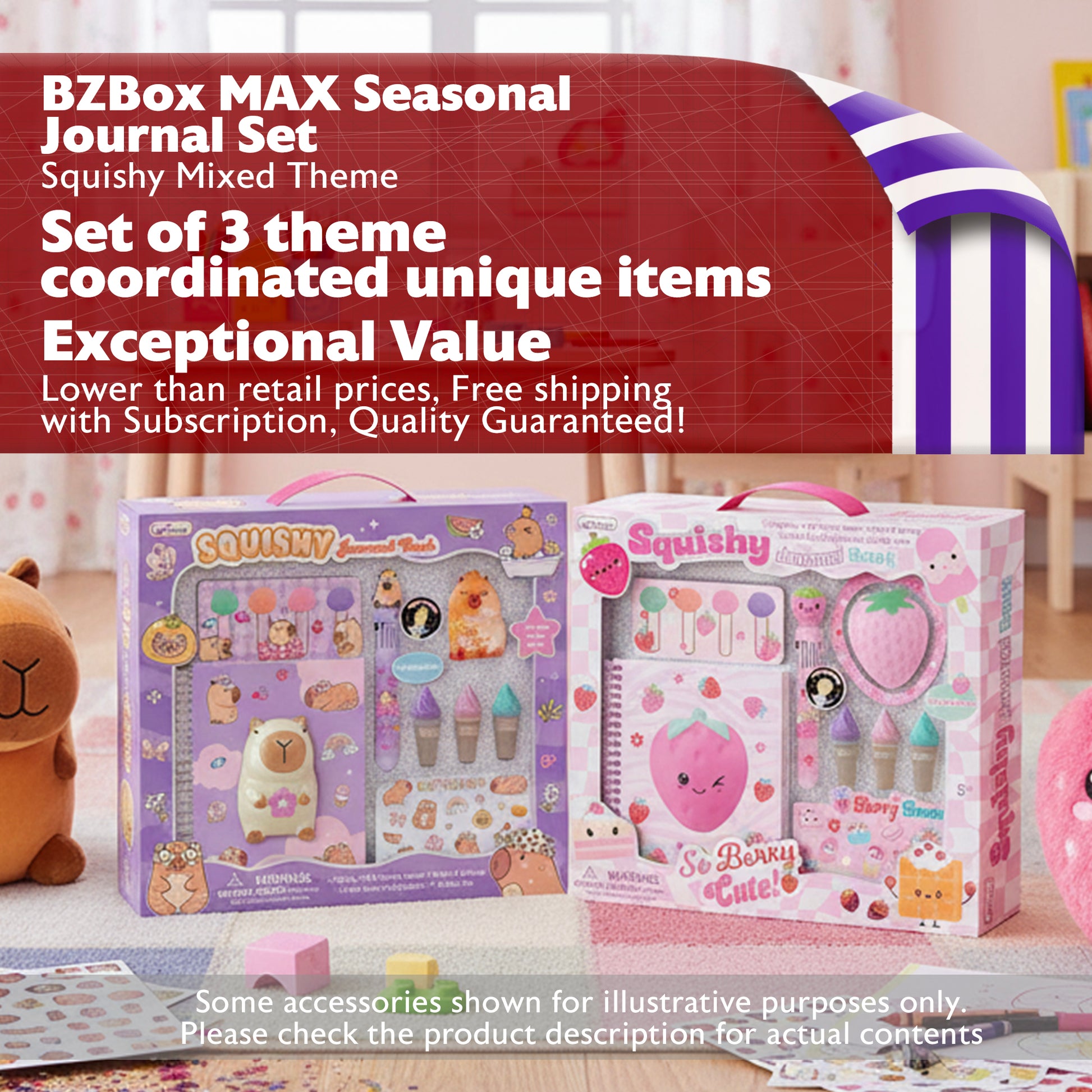 Seasonal Journal Set, Squishy Mixed Theme, 3 items, MAX