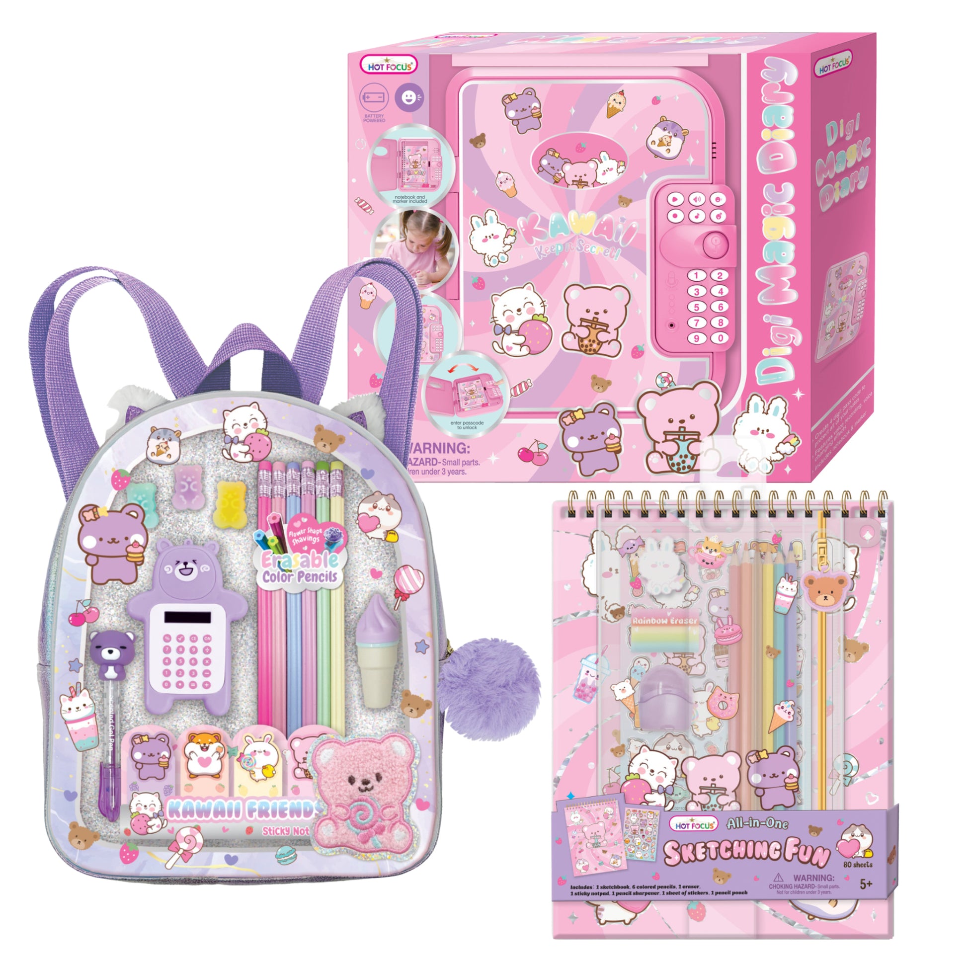 Giftable, Digi Magic Diary, Sketching Kit with Backpack,  Critter Theme, 3 Items,  MAX