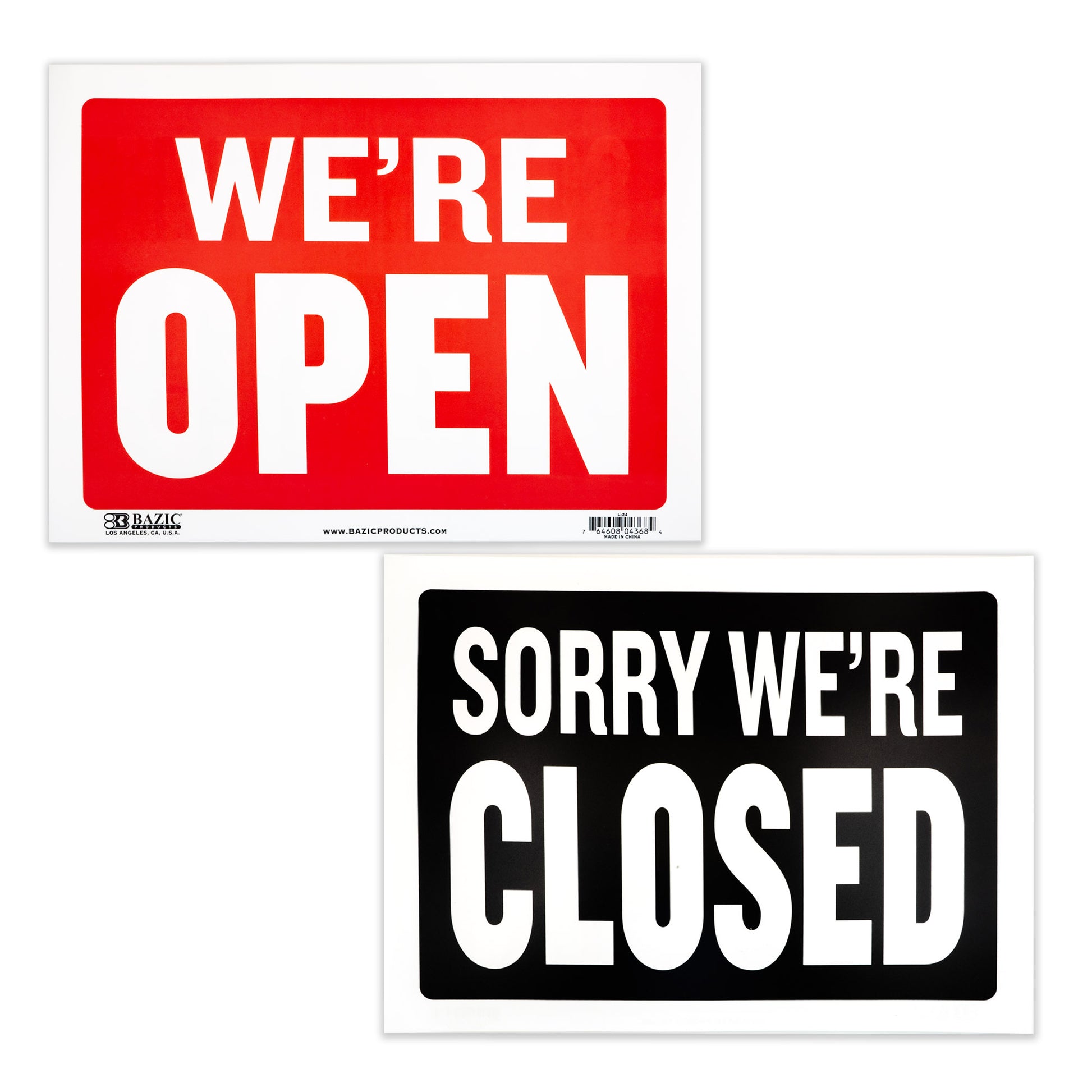 12" X 16" Open Sign w/ Closed Sign on Back - BZBox