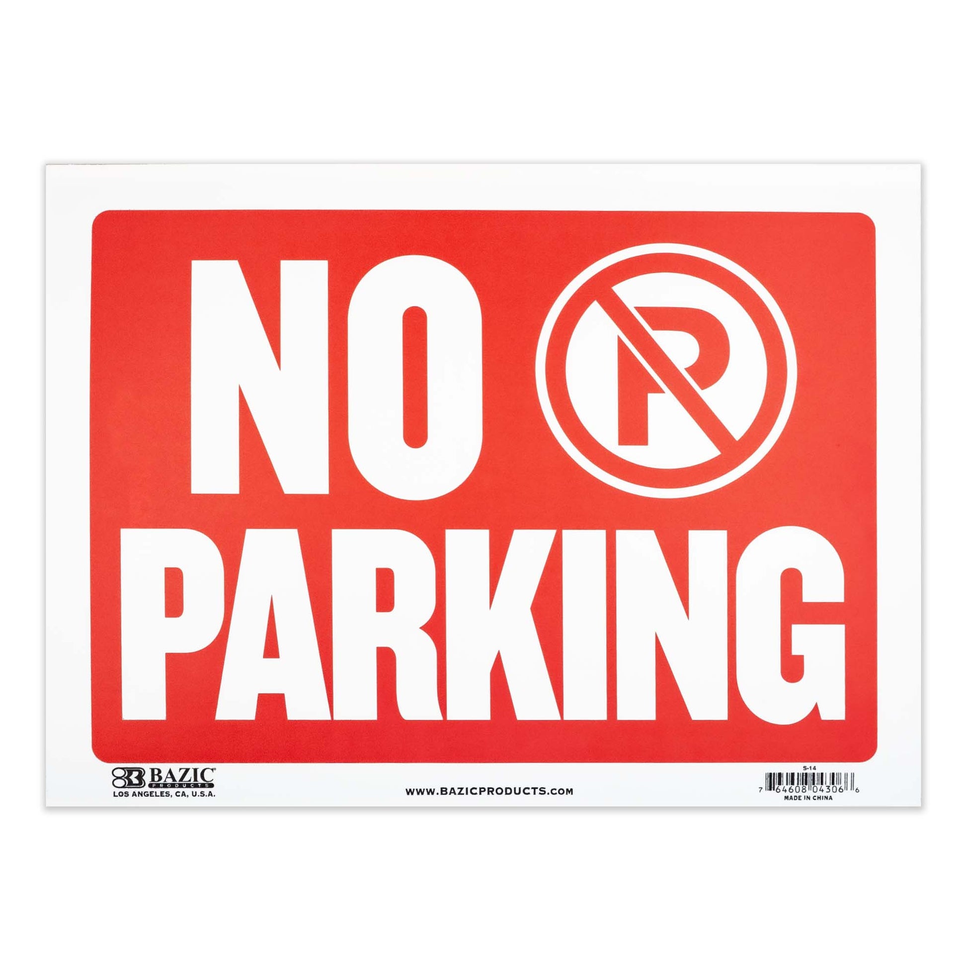 BAZIC 9x12 inch no parking sign with BYOB message, durable outdoor metal sign for parking area or event use